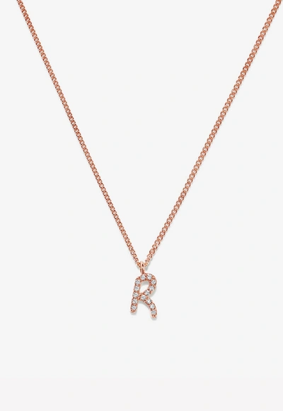 Adornmonde Bobbi Alphabet R Necklace In Rose Gold