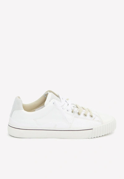 Maison Margiela Evolution Sneakers In Canvas And Leather In White