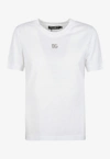 Dolce & Gabbana Crystal-embellished Cotton T-shirt In White