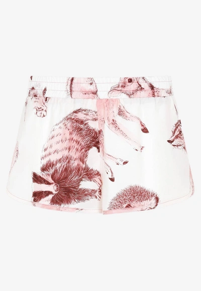 Stella Mccartney Animal Print Shorts In Multicolor