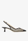 Jimmy Choo Hollowed-out Knitted High Heels In Black
