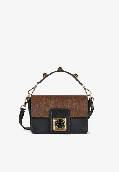 Etro Crown Me Paisley Top Handle Bag In Multi