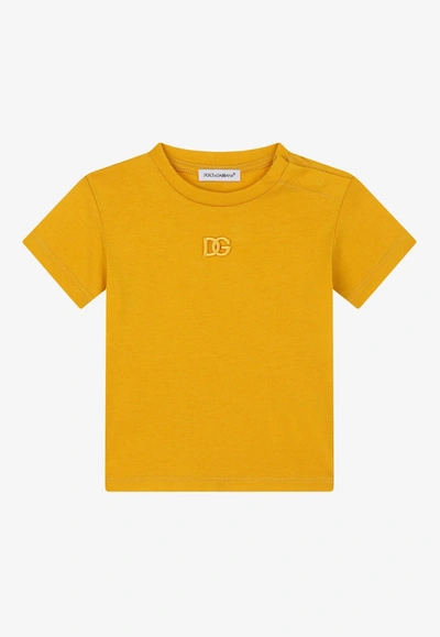 Dolce & Gabbana Babies' Boys Yellow Cotton T-shirt