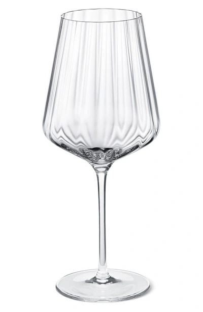 Georg Jensen Set Of 6 Bern Crystal White Wine Glasses In Clear