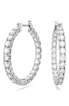 Swarovski Matrix Crystal Inside Out Hoop Earrings In White