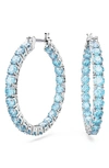 Swarovski Matrix Hoop Earrings In Blue