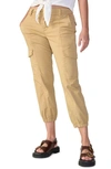 SANCTUARY REBEL CROP STRETCH COTTON CARGO PANTS