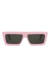 Celine Flat-top Acetate Rectangle Sunglasses In Shiny Pink