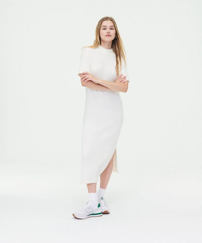 Naadam Luxe Boucle Knit Dress In White