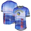 Pro Standard Golden State Warriors Cityscape Stacked Logo T-shirt In Blue