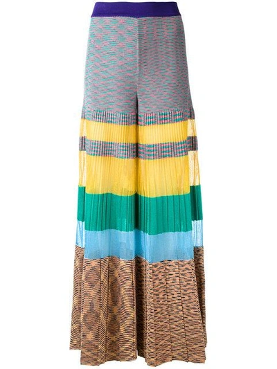 Missoni Knitted Cotton-blend Trousers In Multicoloured