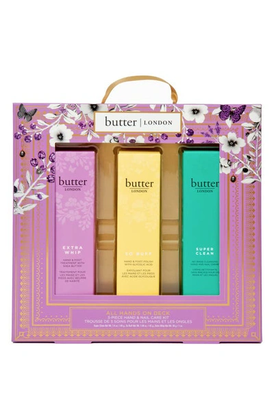 Butter London All Hands On Deck 3-piece Set In So Buff/extra Whip/super Clean
