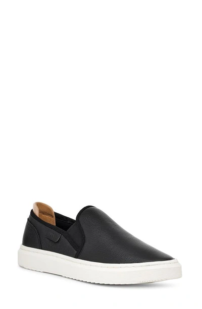 Ugg Alameda Leather Slip-on Sneakers In Black