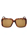 Bally 57mm Square Acetate Sunglasses In Brown