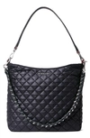 Mz Wallace Crosby Quilted Hobo Shoulder Bag In Black