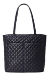 Mz Wallace Large Metro Quatro Quilted Nylon Tote In Black