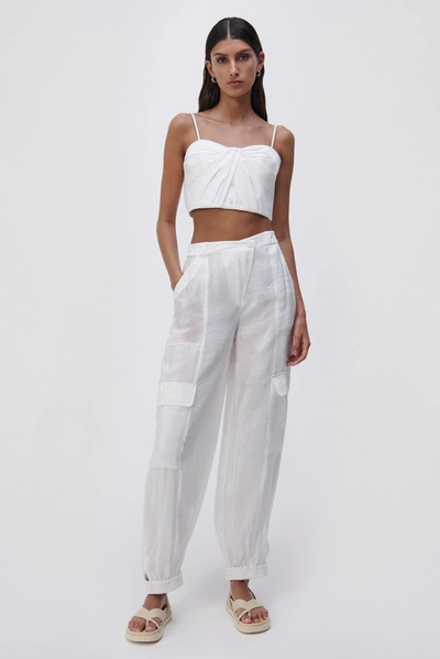 Jonathan Simkhai Artemis Parachute Cargo Pant In White