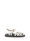 Marni 20mm Leather Fisherman Flats In White