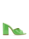 Paris Texas Anja Block Heel Patent Leather Mule In Green