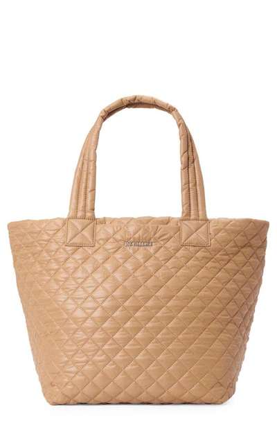 Mz Wallace Metro Deluxe Medium Quilted Tote Bag In Dark Beige