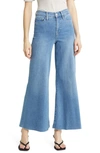 Frame Le Palazzo Raw Hem Ankle Wide Leg Jeans In Jonah