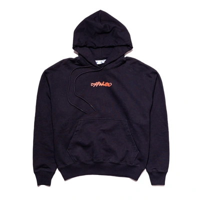 Off-white Canvas Arrow Skater Hoodie Black In Xs