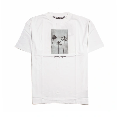 Palm Angels Palm Tree Boulevard T-shirt White In Xl