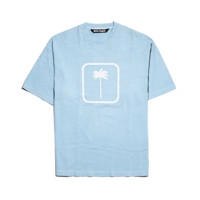 Palm Angels Tonal Palm Tree-print T-shirt Blue
