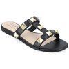 Journee Collection Kendall Studded Tru Comfort Slide Sandal In Black