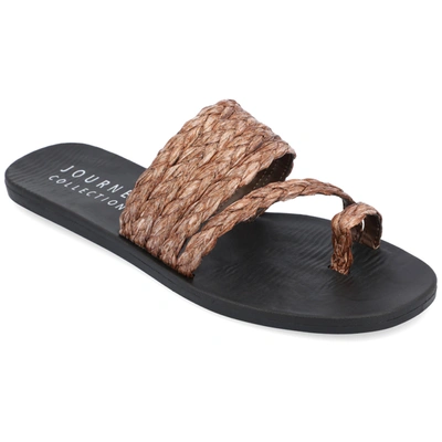Journee Collection Collection Women's Zindy Sandal In Brown