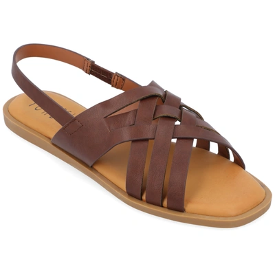 Journee Collection Collection Women's Tru Comfort Foam Merrin Sandal In Brown