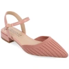Journee Collection Ansley Ankle Strap Flat In Pink