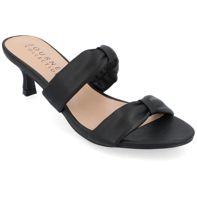 Journee Collection Dyllan Kitten Heel Sandal In Black