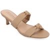Journee Collection Dyllan Kitten Heel Sandal In Beige