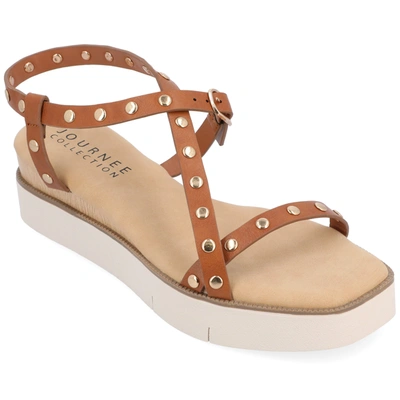 Journee Collection Collection Women's Tru Comfort Foam Lindsay Sandals In Brown