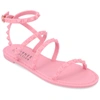 Journee Collection Women's Saphira Studded Jelly Sandals In Pink