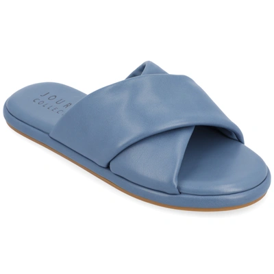 Journee Collection Collection Women's Tru Comfort Foam Addilynn Sandal In Blue