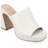 Journee Collection Ezzlynn Platform Mule In White