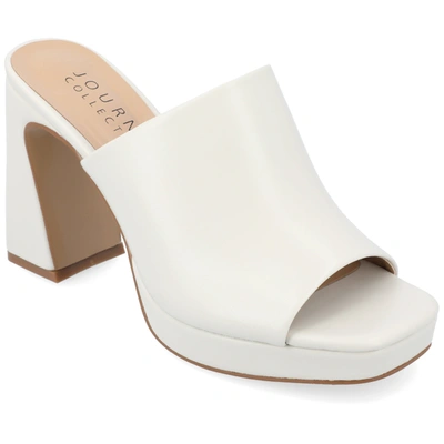Journee Collection Ezzlynn Platform Mule In Bone