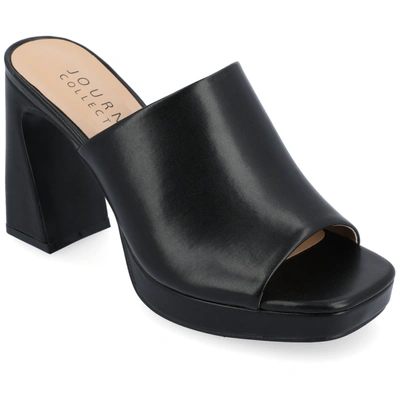 Journee Collection Women's Ezzlynn Platform Sandals In Black
