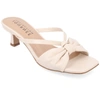 Journee Collection Starling Dress Sandals Women'sw Ivory Kitten Heel Gal738 In Multi