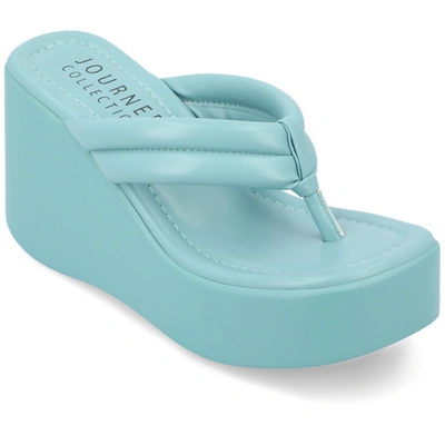 Journee Collection Collection Women's Tru Comfort Foam Shareene Sandals In Blue