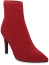 Mia Mckinley Womens Knit Ankle Sock Boot In Red