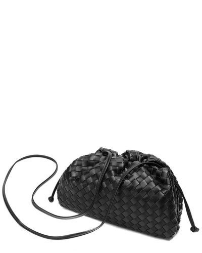 Tiffany & Fred Woven Leather Pouch In Black