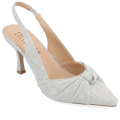 Journee Collection Women's Bahar Slingback Pumps In Grey