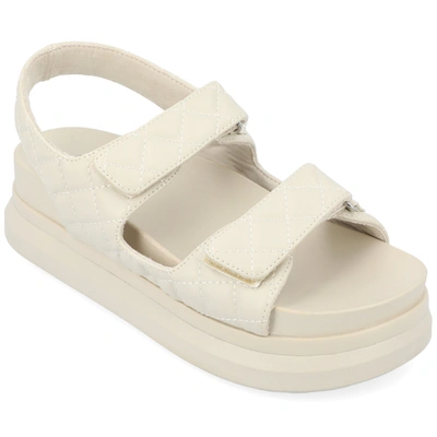 Journee Collection Collection Women's Debby Sandals In Beige