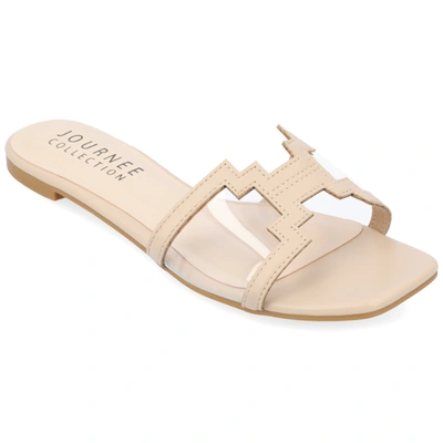Journee Collection Jamarie Tru Comfort Slide Sandal In Nude
