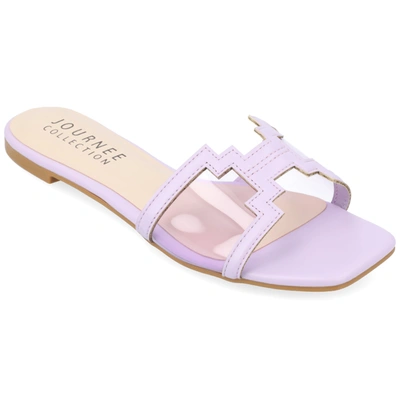 Journee Collection Jamarie Tru Comfort Slide Sandal In Lavender