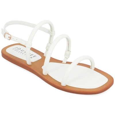 Journee Collection Karrio Tru Comfort Slingback Flat Sandal In White