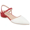 Journee Collection Brynn Croc Embossed Pump In White